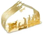 bark rib, weihnachtskrippe aus goldfarbenem , Alessi