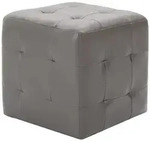 vidaXL Pouf 2 Stk. Grau 30x30x30 cm Kunstleder