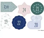 folia Adventskalender-Set Basic Stoffbeutel 49-teilig