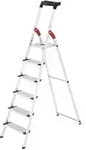 Hailo Stufenleiter L80 Comfortline Silber 6 Stufen 50 x 116 x 190 cm