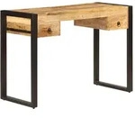 vidaXL Schreibtisch mit 2 Schubladen 110 x 50 x 77 cm Mangoholz Massiv