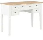 vidaXL Schreibtisch Wei&szlig; 109,5 x 45 x 77,5 cm Holz