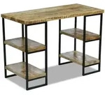 vidaXL B&uuml;roschreibtisch Mangoholz 110&times;50&times;76 cm