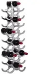 FineBuy Weinregal 98 x 31 x 14 cm Silbern