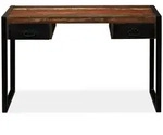 vidaXL Schreibtisch mit 2 Schubladen Altholz Massiv 120x50x76 cm