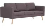 vidaXL 3-Sitzer-Sofa Stoff Taupe