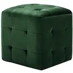vidaXL Pouf 2 Stk. Gr&uuml;n 30x30x30 cm Samtstoff