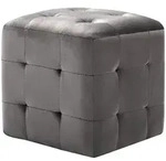 vidaXL Pouf 2 Stk. Grau 30x30x30 cm Samtstoff