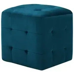 vidaXL Pouf 2 Stk. Blau 30x30x30 cm Samtstoff