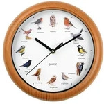 EASYmaxx Wanduhr mit 12 Singvogelstimmen - 25 cm