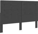 vidaXL Kopfteil Getuftet Dunkelgrau Stoff 140 x 200 cm