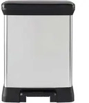Curver Deco Tretm&uuml;lleimer 30 L Silbern 240642