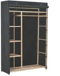 vidaXL Kleiderschrank Grau 110 x 40 x 170 cm Stoff