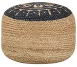vidaXL Handgefertigter Sitzpuff Blau 45 x 30 cm Jute