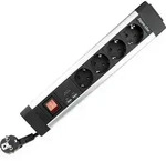 REV 0014438713 Verl&auml;ngerungskabel 2,2 m 4 AC-Ausg&auml;nge Drinnen Schwarz, Silber