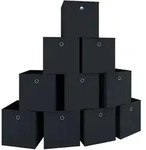 VCM Aufbewahrungsbox Boxas Schwarz H. 28 x B. 27 x T. 27 cm