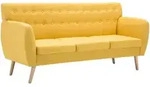 vidaXL 3-Sitzer-Sofa Stoff 172x70x82 cm Gelb