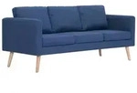 vidaXL 3-Sitzer-Sofa Stoff Blau