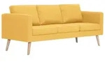 vidaXL 3-Sitzer-Sofa Stoff Gelb
