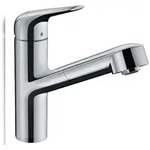 Hans Grohe Hansgrohe Focus M42 Einhebel-K&uuml;chenmischer 150 mit Ausziehauslauf, Chrom