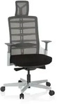 B&uuml;rostuhl / Drehstuhl SKARIF Netz / Stoff - weiss/grau/schwarz hjh OFFICE