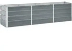 vidaXL Garten-Hochbeet Verzinkter Stahl 240&times;40&times;45 cm Grau