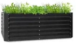 Blumfeldt High Grow Straight Hochbeet 200x60x100cm 1200l Stahl Anthrazit