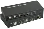 SpeaKa Professional 2 Port KVM-Umschalter HDMI USB 1920 x 1080 Pixel, 3840 x 2160