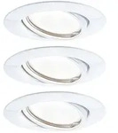 Paulmann LED Einbauleuchte Base Basisset schwenkbar rund 90mm 20&deg; GU10 3x5W 3x350lm