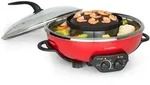 Klarstein Szechuan Hot Pot und Grillplatte 5l Vol. 1350 W, 600 W rot Rot