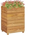 vidaXL Hochbeet 50x40x72 cm Massivholz Teak und Stahl