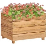 vidaXL Hochbeet 50x40x38 cm Massivholz Teak und Stahl