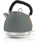 Nedis Wasserkocher - 1.8 l - Soft-Touch - Grau - Um 360 Grad drehbar - Verdecktes