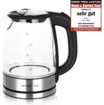 Emerio WK-119988 Wasserkocher 1,7 l 2200 W Schwarz, Edelstahl