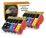 10 Patronen-Set Canon PGI-520, CLI-521 kompatibel Druckerpatronen Tinte alle Farben