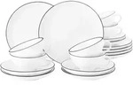 Seltmann Weiden Lido Black Line Teeservice 18-teilig