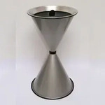 Aschenbecher Standascher Diabola 71x40cm silber SZAGATO Made in Germany Aschenbecher