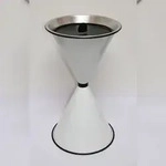Standaschenbecher Diabola 71x40cm wei&szlig; SZAGATO Made in Germany Aschenbecher f&uuml;r