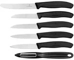 Victorinox Swiss Classic Gem&uuml;semesser-Set 6-teilig schwarz Geschenkverp.