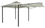 Mendler Pergola HWC-F94, Garten Pavillon, Stahl bewegliche Seitenwand 2,5x2,5m ~