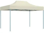 vidaXL Profi-Partyzelt Faltbar 3&times;4 m Stahl Creme