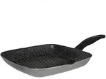 STONELINE&reg; Grillpfanne 32 x 32 cm, mit 2 Ausg&uuml;ssen, Pfanne antihaftbeschichtet,