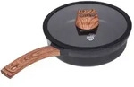 GR&Auml;WE Bratpfanne 28 cm HOHER Rand mit Glasdeckel, Serie Alu-Line