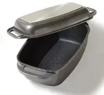 STONELINE&reg; Br&auml;ter 40 x 22 cm mit Deckel, Induktion und backofengeeignet,