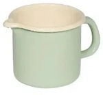 Riess Emaille Schnabeltopf &Oslash; 10 cm 0,75 l nilgr&uuml;n pastell