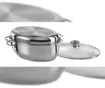 GSW Ovaler Edelstahl-Br&auml;ter 38 x 25 x 19,5cm 3 in 1, induktionsgeeignet,