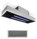 Klarstein High Line Deckenhaube 90cm 410 m3/h 75W 3 Stufen Fernbedienung schwarz