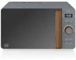SWAN SM22036GRYNEU Digitale Mikrowelle 20L Modernes Design Nordic, 6 Betriebsebenen,