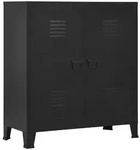 vidaXL Lagerschrank Industrial Schwarz 90x40x100 cm Stahl