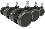 5x Hartbodenrollen ROLO 11mm / 65mm B&uuml;ro-Stuhl-Rollen f&uuml;r Hartb&ouml;den (5er...